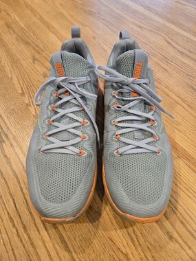 Nike Thompson Brothers Gray/Orange Low Top Lace Up Mesh Lacrosse Turf Shoes 13